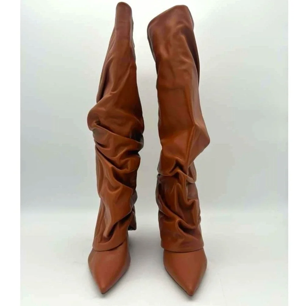 Steve Madden Marengo Tan Leather Knee-High Boots - Women's Size 8.5 - NWT